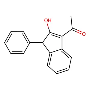 1-(2-Hydroxy-1-phenyl-1H-inden-3-yl)ethanone structure