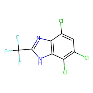 4,6,7-trichloro-2-(trifluoromethyl)-1H-benzimidazole structure