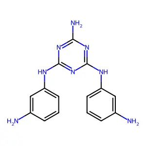 1,3,5-Triazine-2,4,6-triamine, N,N'-bis(3-aminophenyl)- structure