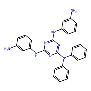 1,3,5-Triazine-2,4,6-triamine, N',N''-bis(3-aminophenyl)-N,N-diphenyl- structure
