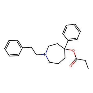 [4-phenyl-1-(2-phenylethyl)azepan-4-yl] propanoate structure