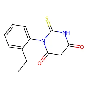 1-(2-ethylphenyl)-2-sulfanylidene-1,3-diazinane-4,6-dione structure