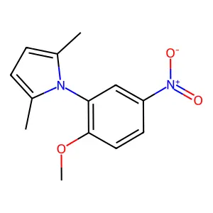 1-(2-methoxy-5-nitrophenyl)-2,5-dimethyl-1H-pyrrole structure