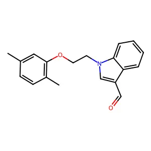 1-[2-(2,5-dimethylphenoxy)ethyl]-1H-indole-3-carbaldehyde structure
