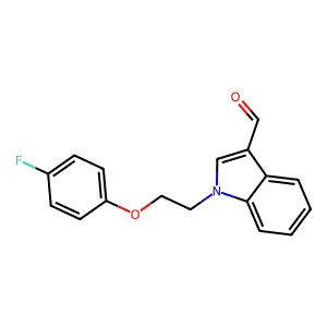 1-[2-(4-fluorophenoxy)ethyl]indole-3-carbaldehyde structure