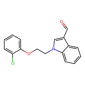 1-[2-(2-chlorophenoxy)ethyl]-1H-indole-3-carbaldehyde structure