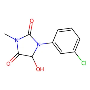 1-(3-chlorophenyl)-5-hydroxy-3-methylimidazolidine-2,4-dione structure
