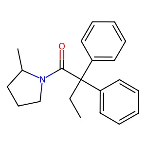 1-(2-methylpyrrolidin-1-yl)-2,2-diphenylbutan-1-one structure