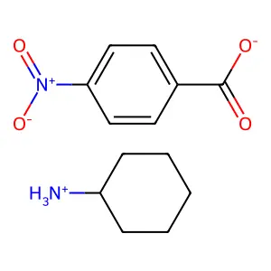 Cyclohexylamine p-nitrobenzoate structure