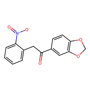 1-(1,3-benzodioxol-5-yl)-2-(2-nitrophenyl)ethanone structure