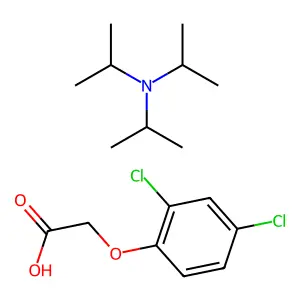 2-(2,4-dichlorophenoxy)acetic acidN,N-di(propan-2-yl)propan-2-amine structure