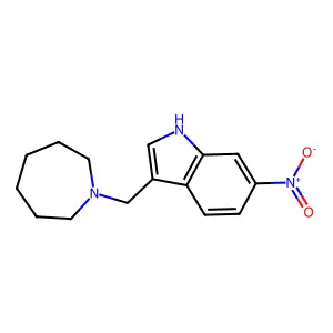 3-(azepan-1-ylmethyl)-6-nitro-1H-indole structure