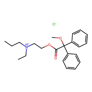 Acetic acid, 2,2-diphenyl-2-methoxy-, (2-(N-ethyl-N-propylamino)ethyl) ester, hydrochloride structure