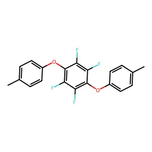 1,2,4,5-tetrafluoro-3,6-bis(4-methylphenoxy)benzene structure