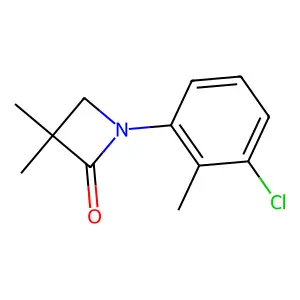 1-(3-chloro-2-methylphenyl)-3,3-dimethyl-2-azetanone structure