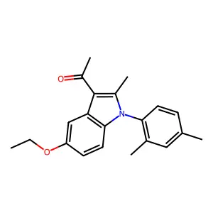 1-[1-(2,4-dimethylphenyl)-5-ethoxy-2-methyl-1H-indol-3-yl]ethanone structure
