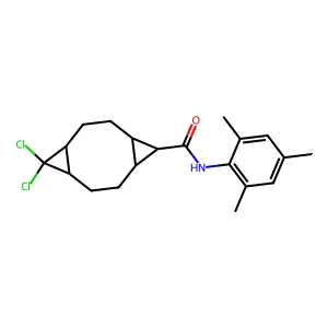 10,10-dichloro-N-mesityltricyclo[7.1.0.0(4,6)]decane-5-carboxamide structure