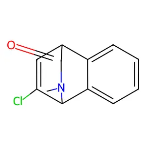 12-chloro-9-methyl-9-azatricyclo[6.2.2.02,7]dodeca-2,4,6,11-tetraen-10-one structure