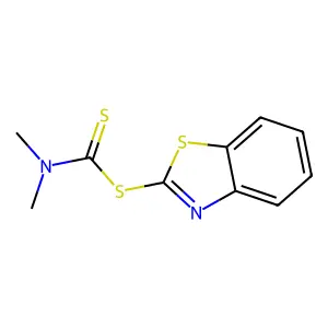 1,3-benzothiazol-2-yl N,N-dimethylcarbamodithioate structure