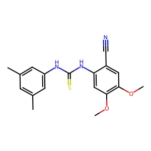 1-(2-cyano-4,5-dimethoxyphenyl)-3-(3,5-dimethylphenyl)thiourea structure
