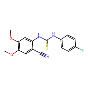 1-(2-cyano-4,5-dimethoxyphenyl)-3-(4-fluorophenyl)thiourea structure