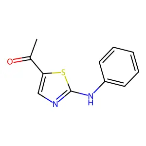 1-(2-anilino-1,3-thiazol-5-yl)ethanone structure