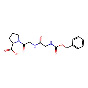 1-[2-[[2-(phenylmethoxycarbonylamino)acetyl]amino]acetyl]pyrrolidine-2-carboxylic acid structure