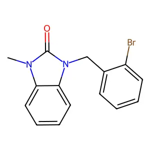 1-(2-bromobenzyl)-3-methyl-1,3-dihydro-2H-benzimidazol-2-one structure