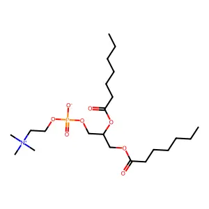 1,2-Heptanoylphosphatidylcholine structure