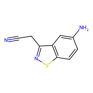 1,2-benzisothiazole-3-acetonitrile, 5-amino- structure