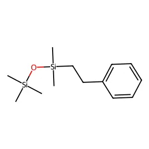Phenethylpentamethyldisiloxane structure