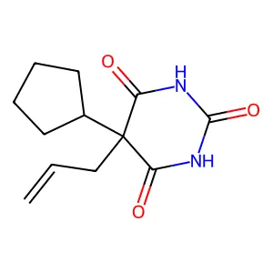 5-cyclopentyl-5-prop-2-enyl-1,3-diazinane-2,4,6-trione structure