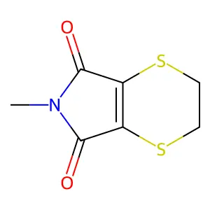 6-methyl-2,3-dihydro-[1,4]dithiino[2,3-c]pyrrole-5,7-dione structure