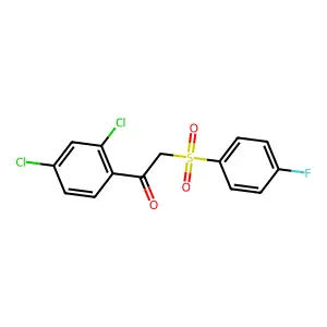 1-(2,4-dichlorophenyl)-2-(4-fluorophenyl)sulfonylethanone structure