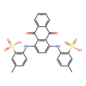 Benzenesulfonic acid, 2,2'-[(9,10-dihydro-9,10-dioxo-1,4-anthracenediyl)diimino]bis[5-methyl- structure