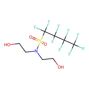1,1,2,2,3,3,4,4,4-nonafluoro-N,N-bis(2-hydroxyethyl)butane-1-sulfonamide structure