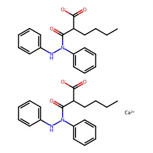 Bumadizone calcium structure