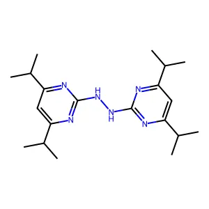 1,2-bis[4,6-di(propan-2-yl)pyrimidin-2-yl]hydrazine structure
