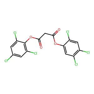 1-(2,4,5-trichlorophenyl) 3-(2,4,6-trichlorophenyl) malonate structure
