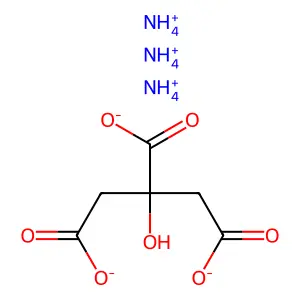 Triammonium citrate structure