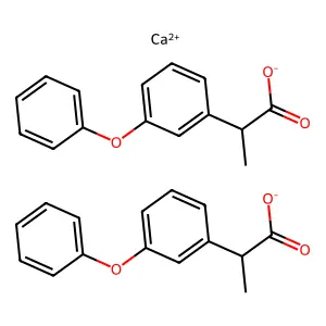 calcium bis(2-(3-phenoxyphenyl)propanoate) structure
