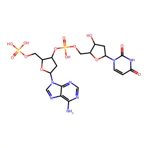 [(2R,3S,5R)-5-(6-aminopurin-9-yl)-2-(phosphonooxymethyl)oxolan-3-yl] [(2R,3S,5R)-5-(2,4-dioxopyrimidin-1-yl)-3-hydroxyoxolan-2-yl]methyl hydrogen phosphate structure
