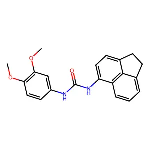 1-(1,2-dihydroacenaphthylen-5-yl)-3-(3,4-dimethoxyphenyl)urea structure