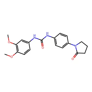 1-(3,4-dimethoxyphenyl)-3-[4-(2-oxopyrrolidin-1-yl)phenyl]urea structure