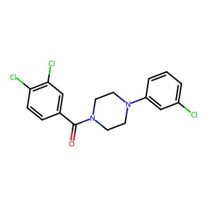 1-(3-chlorophenyl)-4-(3,4-dichlorobenzoyl)piperazine structure