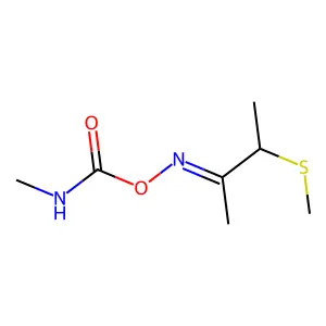 (3-methylsulfanylbutan-2-ylideneamino) N-methylcarbamate structure