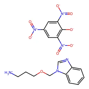 3-(benzimidazol-1-ylmethoxy)propylazanium2,4,6-trinitrophenolate structure