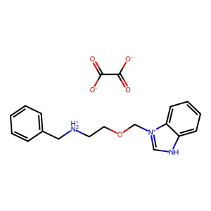 1-((2-(Benzylamino)ethoxy)methyl)-benzimidazole oxalate structure