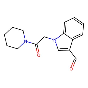 1-[2-oxo-2-(1-piperidinyl)ethyl]-1H-indole-3-carbaldehyde structure