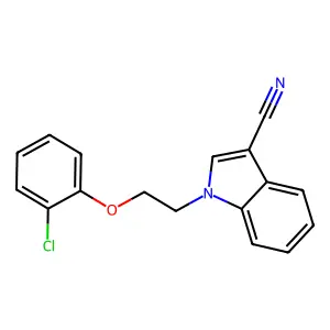 1-[2-(2-chlorophenoxy)ethyl]indole-3-carbonitrile structure